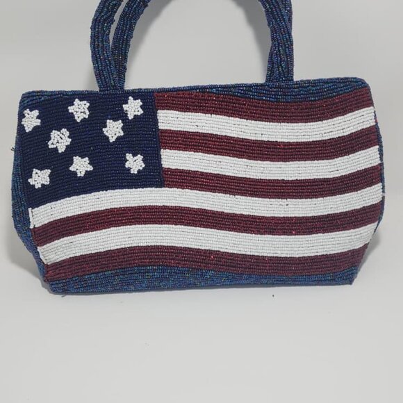 Patriotic Beaded Handbag - Picture 2 of 2